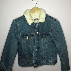 Sherpa lined denim jacket
